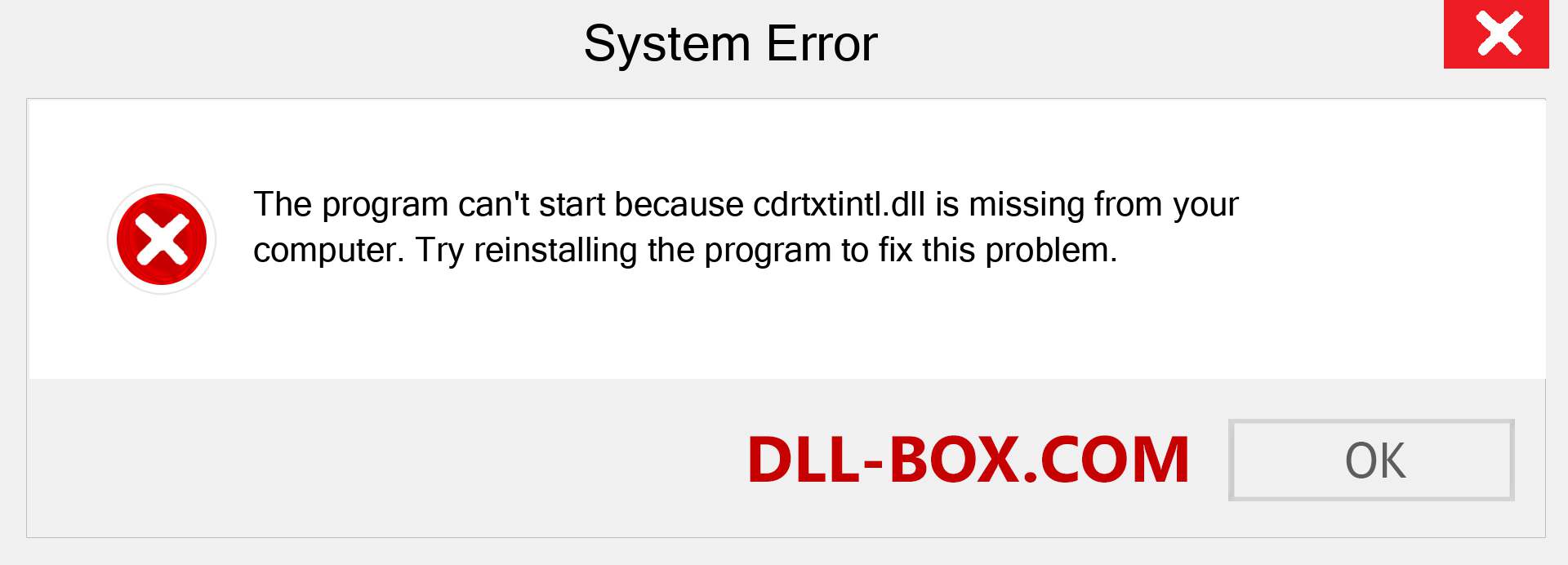  cdrtxtintl.dll file is missing?. Download for Windows 7, 8, 10 - Fix  cdrtxtintl dll Missing Error on Windows, photos, images